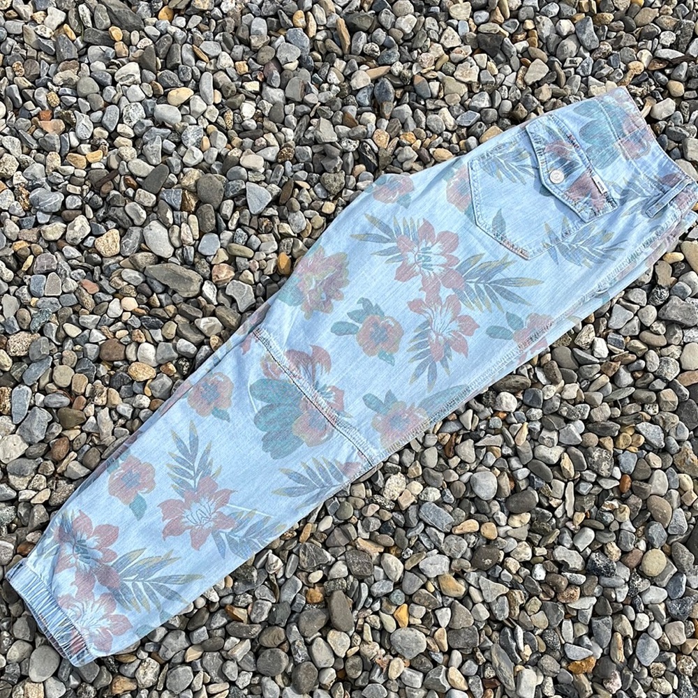 MOTHER Floral Jogger Style Blue and Pink - Picture 3 of 13